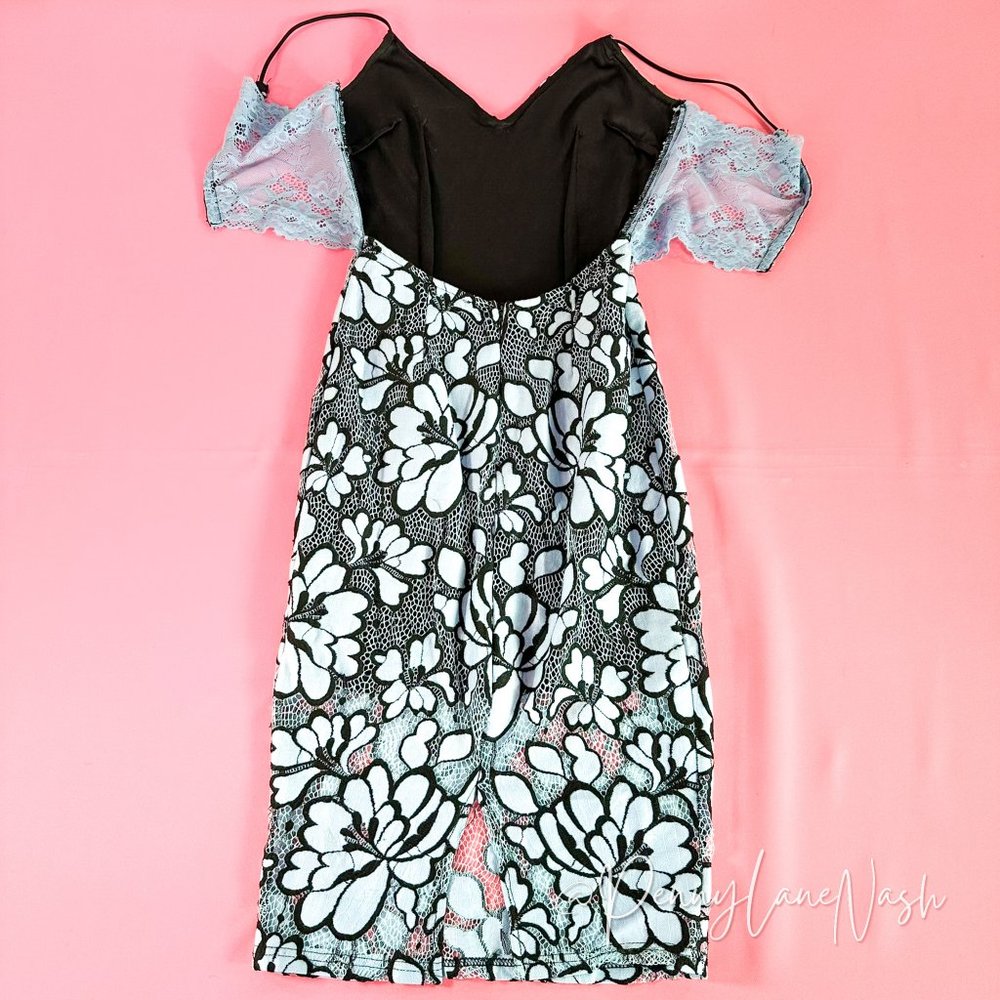 Missguided Floral Lace Back Bodycon Dress - Picture 5 of 13